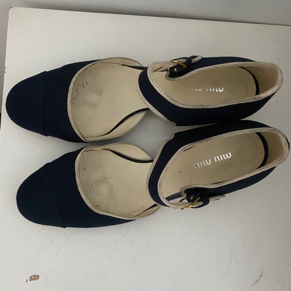 Miu Miu jeweled heel canvas sandal - Picture 4 of 7